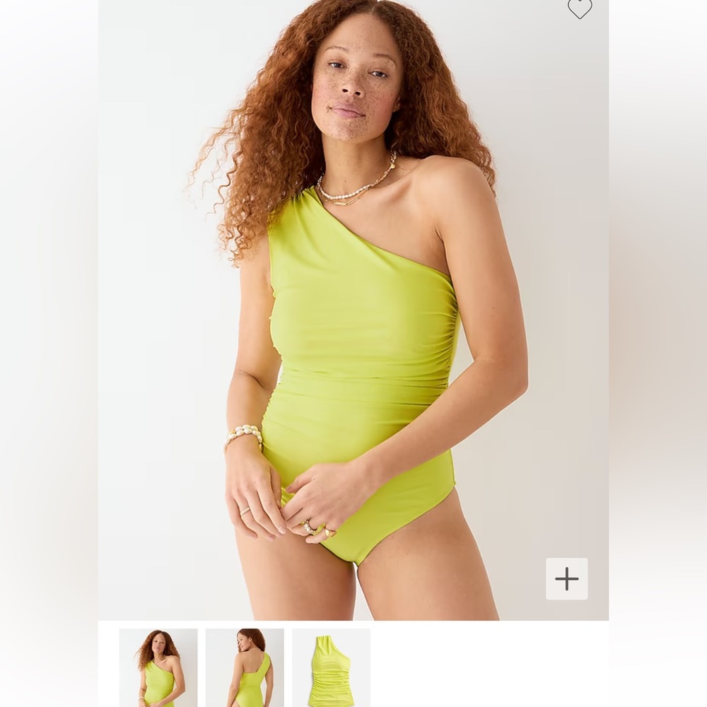 NWT chartreuse one Shoukder one piece (sz 20)